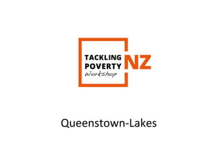 TacklingPovertyNZ		
Queenstown-Lakes	
Queenstown	
	
28	Hows:	An	output	of	the	Queenstown	one-day	Workshop	on	29	March	2016	
	
 