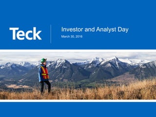 Investor and Analyst Day
March 30, 2016
 