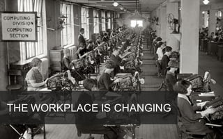 THE WORKPLACE IS CHANGING
 
