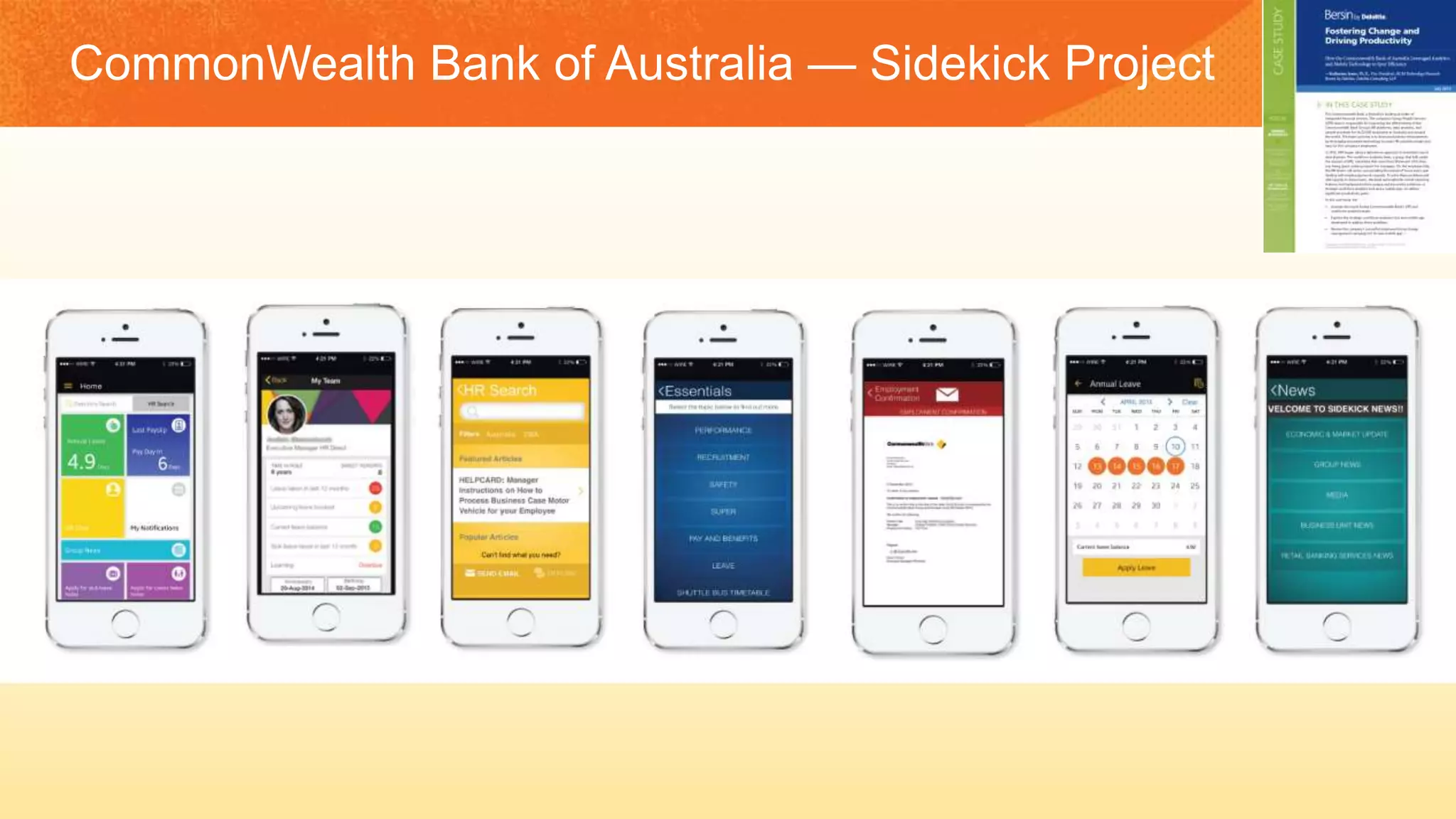 CommonWealth Bank of Australia — Sidekick Project
 