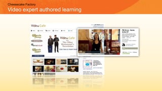 Cheesecake Factory
Video expert authored learning
 