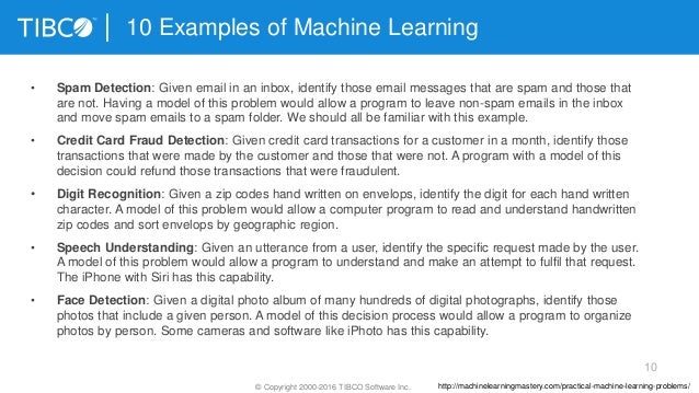 machine learning real time examples