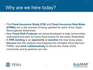 Flood Risk Review (FRR) Meeting - Upper Monongahela Watershed | PPTX