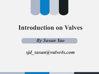Introduction on Valves
By Susan Yao
sjd_susan@valve4s.com
 