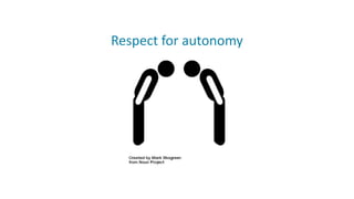 Respect for autonomy
 