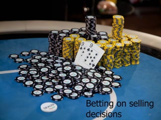 Betting on selling
decisions 61
 