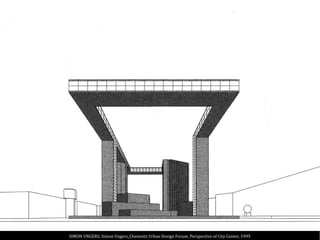 SIMON UNGERS, Simon Ungers_Chemnitz Urban Design Forum, Perspective of City Center, 1995
 