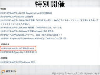 特別開催
#jawsug #jawsugkgirls #jawsdays
 