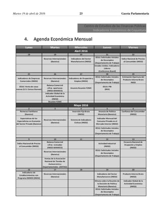 Martes 19 de abril de 2016 Gaceta Parlamentaria23
 