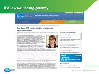 Page 26 | Proprietary and Copyrighted Information
IFAC: www.ifac.org/gateway
 