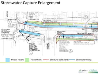 Stormwater PipingPorous Pavers Planter Cells Structural Soil Extents
Stormwater Capture Enlargement
 