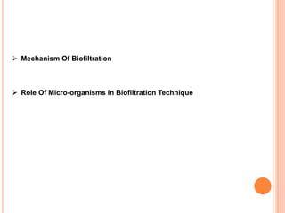 bio filters for pollution control | PPTX