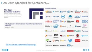 © Copyright 2000-2016 TIBCO Software Inc.
An Open Standard for Containers...
https://www.opencontainers.org/
 