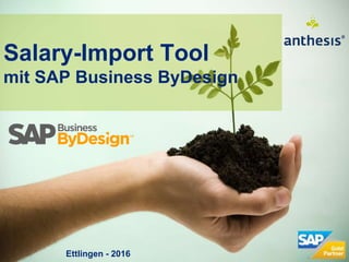Salary-Import Tool
mit SAP Business ByDesign
Ettlingen - 2016
 