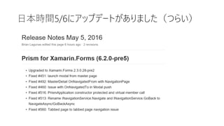 日本時間5/6にアップデートがありました（つらい）
 