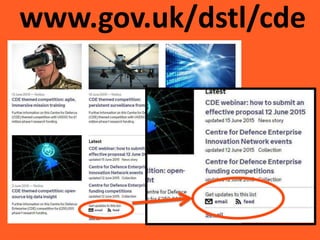 www.gov.uk/dstl/cde