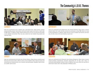 Great Places I MAPLE CROSSING I p 35
TheCommunity’sL.O.V.E.Themes
(L)ivability
Input was coordinated by the Livability cha...