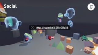 Social
Oculus Toybox
https://youtu.be/iFEMiyGMa58
 