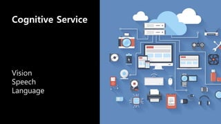 Cognitive Service
Vision
Speech
Language
 