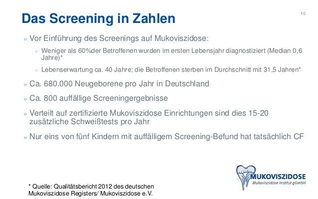 Neugeborenen-Screening auf Mukoviszidose in Deutschland