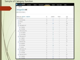 Sample of Category function
 