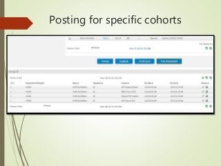 Posting for specific cohorts
 