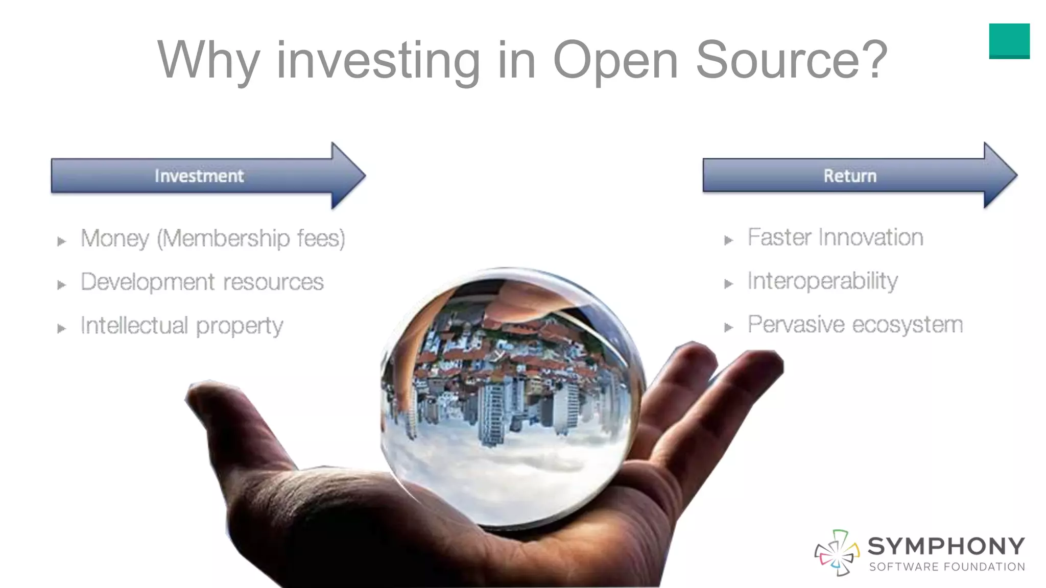 Proprietary and Confidential
Why investing in Open Source?
 