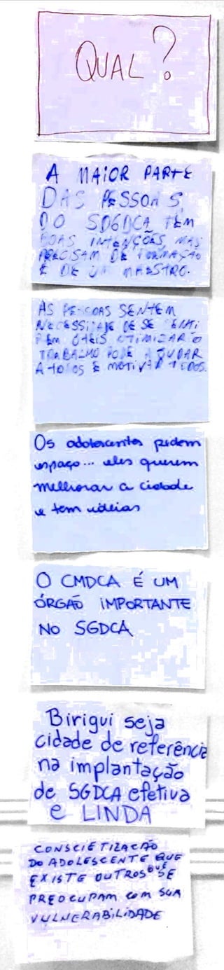 Oficina de Fechamento do Diagnóstico do CMDCA de Birigui-SP