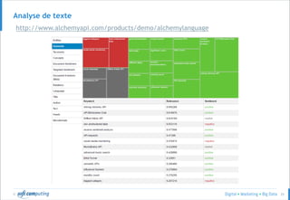 © 25
Analyse de texte
http://www.alchemyapi.com/products/demo/alchemylanguage
 