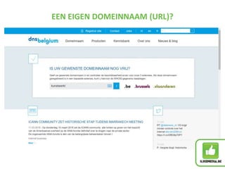 EEN EIGEN DOMEINNAAM (URL)?
 