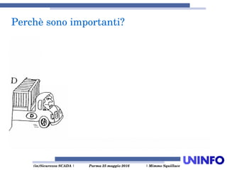  (in)Sicurezza SCADA | Parma 25 maggio 2016  | Mimmo Squillace
Perchè sono importanti?
 