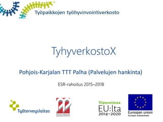 TyhyverkostoX
Pohjois-Karjalan TTT Palha (Palvelujen hankinta)
ESR-rahoitus 2015─2018
 