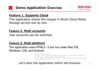 RICOH THETA x IoT Developers Contest : Cloud API Seminar | PPT