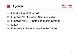  RICOH THETA x IoT Developers Contest : Cloud API Seminar