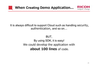  RICOH THETA x IoT Developers Contest : Cloud API Seminar
