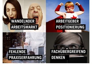 © YOUNG TARGETS CONSULTING | SOCIAL MARKETING | RECRUITING
WANDELNDER
ARBEITSMARKT
ARBEITGEBER
POSITIONIERUNG
FACHÜBERGREIFEND
DENKEN
FEHLENDE
PRAXISERFAHRUNG
 