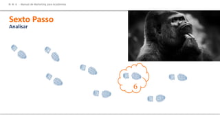 M M A – Manual de Marketing para Academias
Sexto Passo
Analisar
6
 