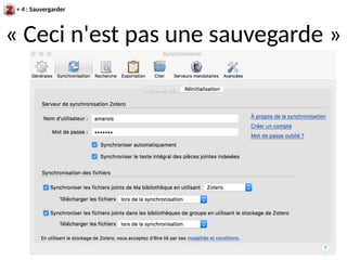 « Ceci n'est pas une sauvegarde »
+ 4 : Sauvergarder
 