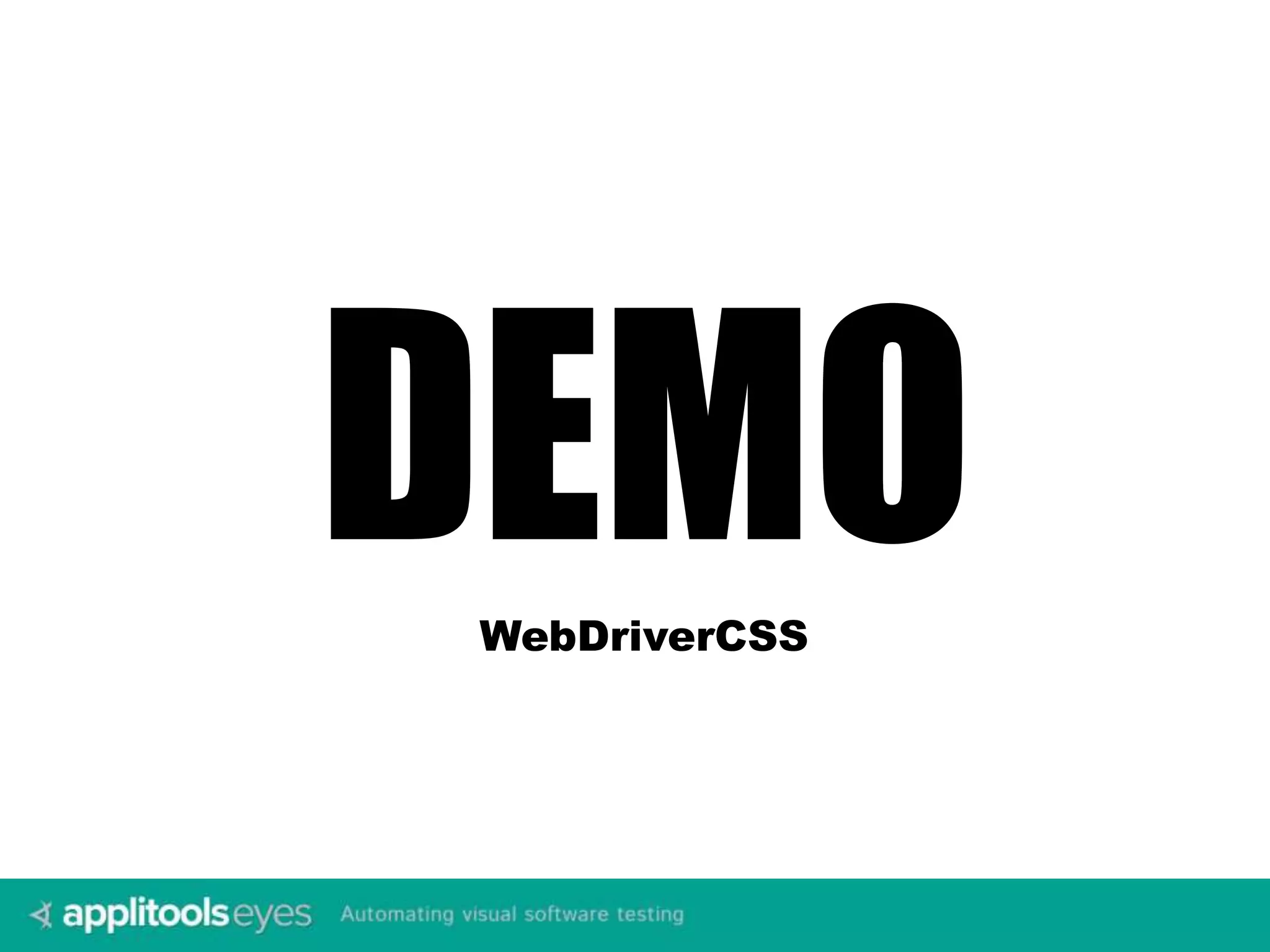 DEMOWebDriverCSS 