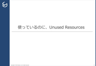 Copyright © 2014 Sansan, Inc. All rights reserved.
使っているのに、Unused Resources
30
 