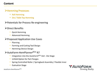 AutoForm-HemPlanner^plus R7 in Hemming Simulation | PDF