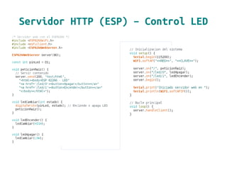 Servidor HTTP (ESP) – Control LED
 