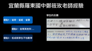 宜蘭縣羅東國中鄭筱玫老師經驗
1
2 …
3
 
