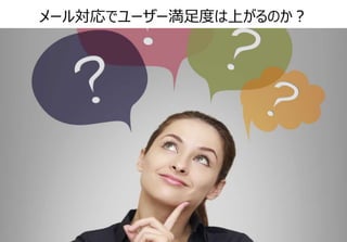 Confidential All Rights Reserved.Copyright© 2016 RAKUS Co.,Ltd.5
メール対応でユーザー満足度は上がるのか？
 