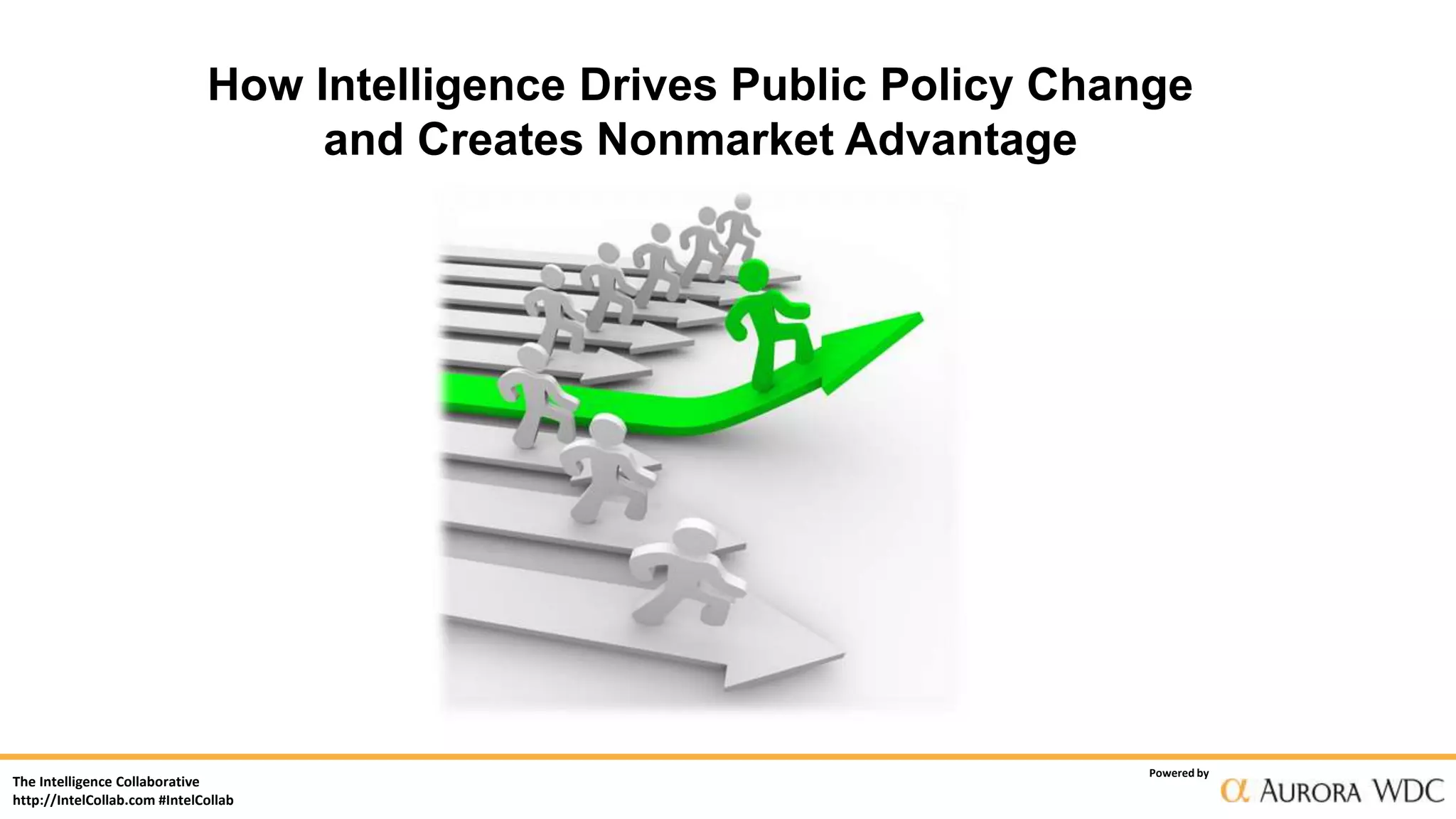 The Intelligence Collaborative
http://IntelCollab.com #IntelCollab
Powered by
How Intelligence Drives Public Policy Change
and Creates Nonmarket Advantage
 