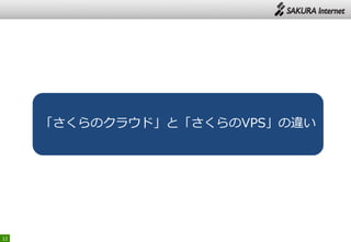 12
「さくらのクラウド」と「さくらのVPS」の違い
 