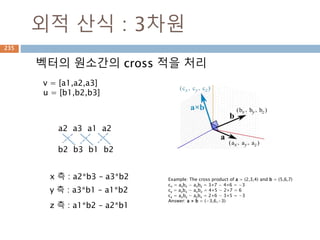 메소드 결과 타입 변경
keys, values, items 메소드 리턴타입이 list에
서 dict 타입으로 변경
235
 