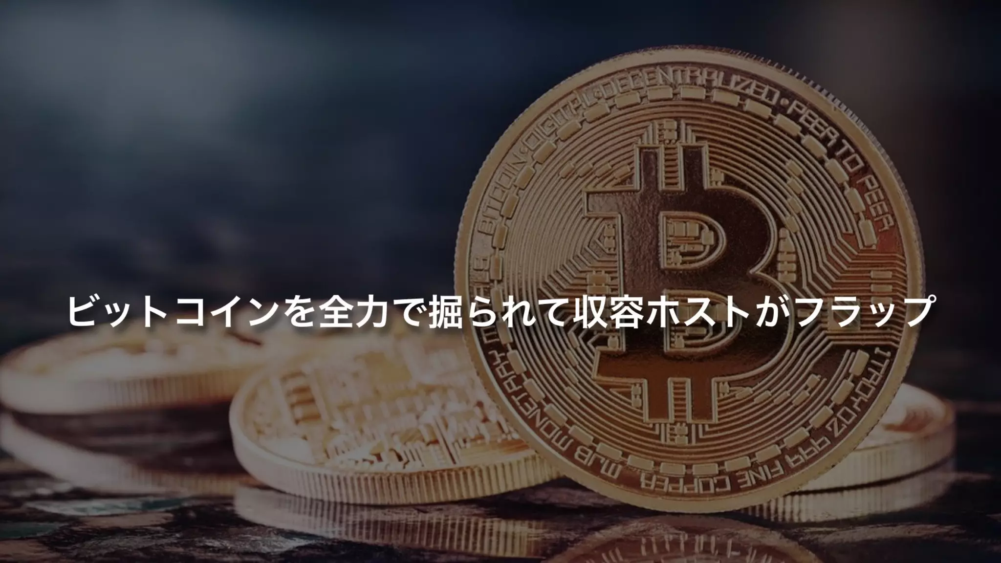 ビットコインを全力で掘られて収容ホストがフラップ
 
