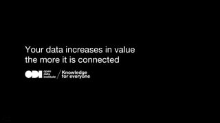 Your data increases in value
the more it is connected
 