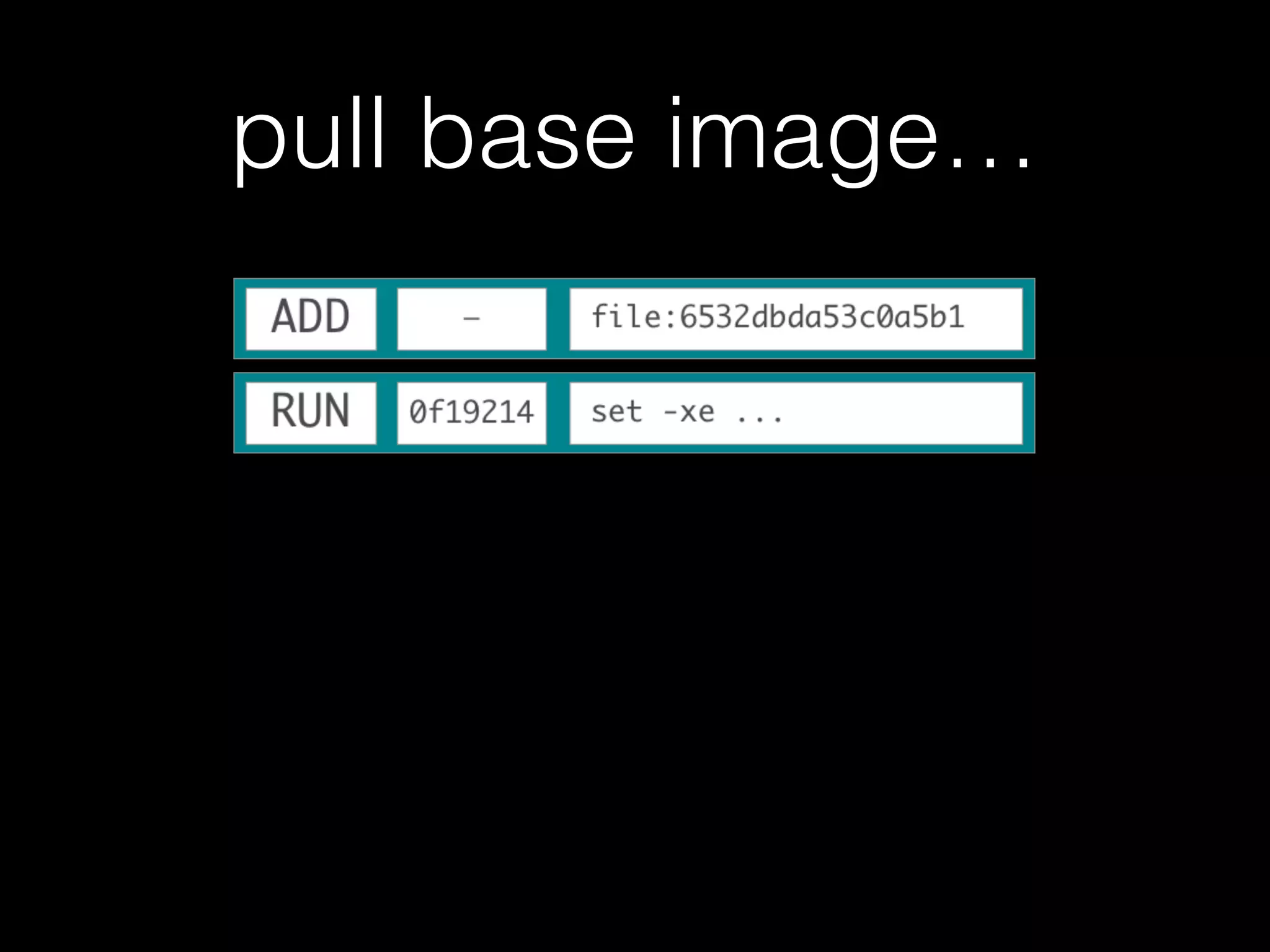 pull base image…
 